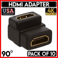 HDMI 90 Degree Adapter HDMI Female to Female Coupler Right Angle Connector 10PCS
