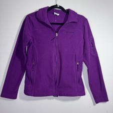 Columbia Fleece Jacket Purple Full Zip Outdoor Women  s Size M
