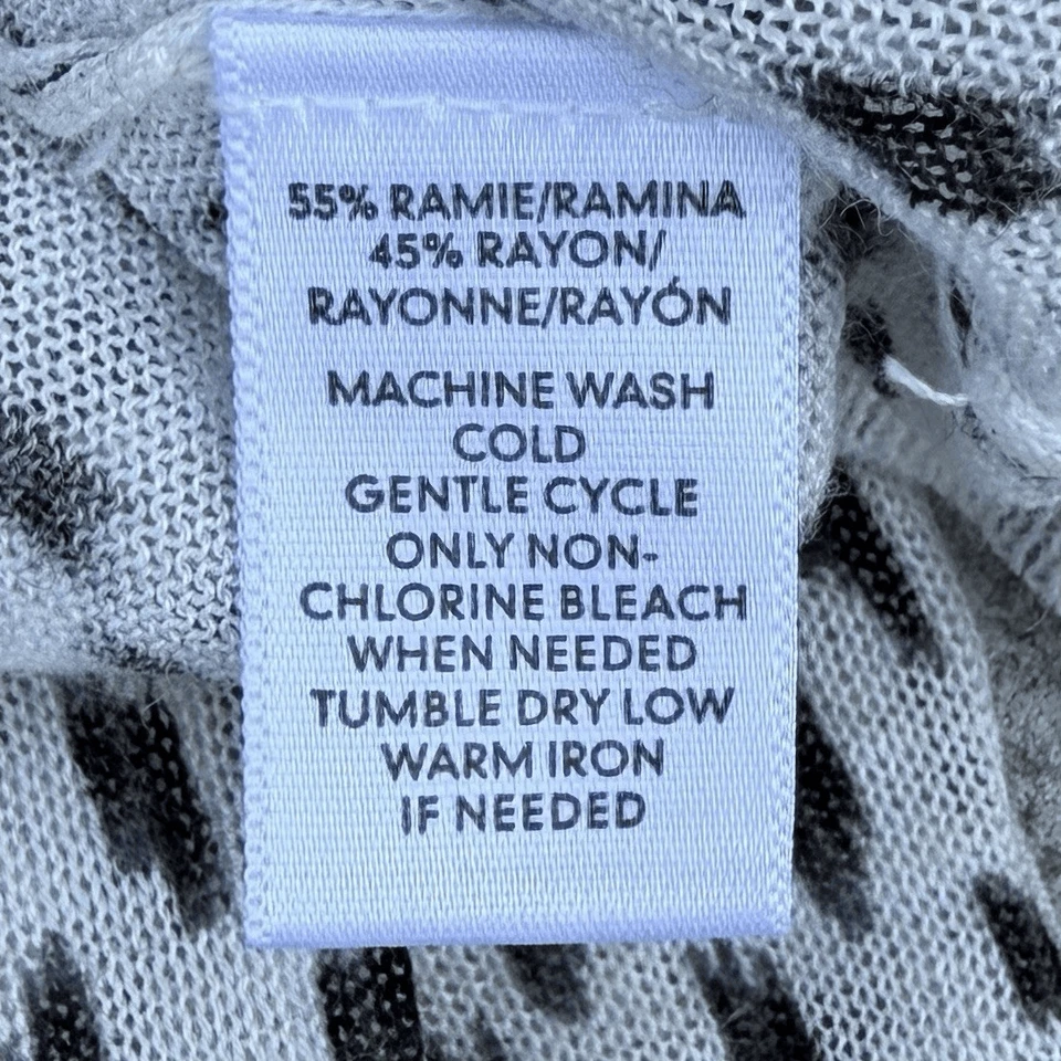 Cárdigan con botones suéter patrón de puntos blanco y negro Ann Taylor Loft M clásico Foto 4 de 4