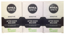 3 x Nivea Men Sensitive After Shave Balsam, 0% Alkohol KEIN BRENNEN(3x100ml)