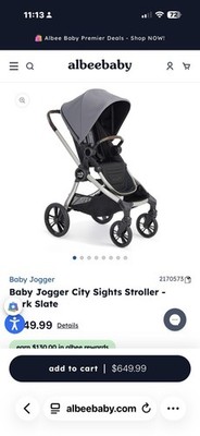 Brand New Baby Jogger In Slate Grey. Still On Box