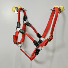Premium Quality Leather Jointed Adjustable Soft Braided Nylon Rope Horse Halter