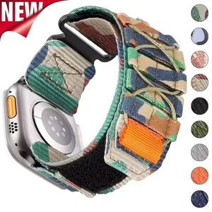 Rugged Nylon Strap Band for Apple Watch Ultra 2 Series 10 9 8 7 6 5 4 3