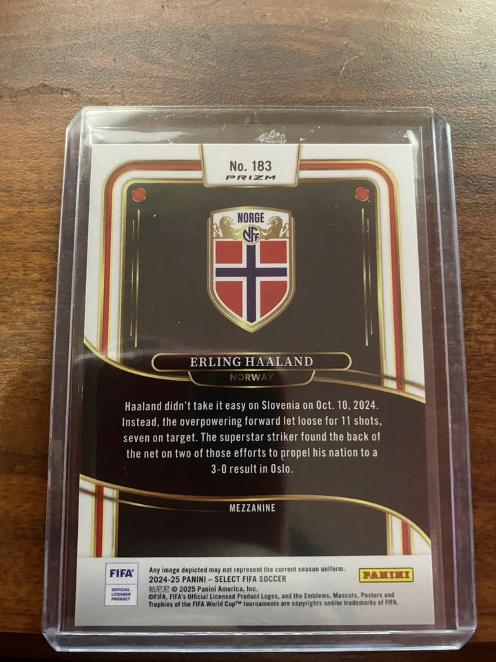 2024-25 Select FIFA Erling Haaland Mezzanine SSP Zebra #183 Norway - Image 2 of 2