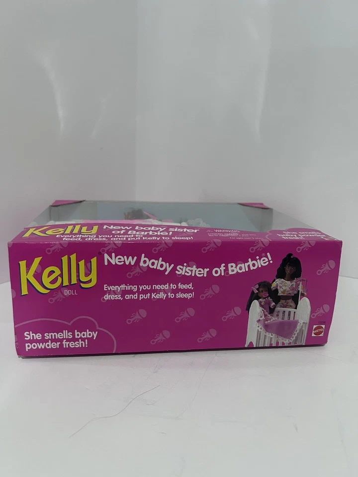 芭比凯利宝贝妹妹娃娃和睡前套装 13256 美泰 '94 非裔美国人 — 第 2/4 张图片