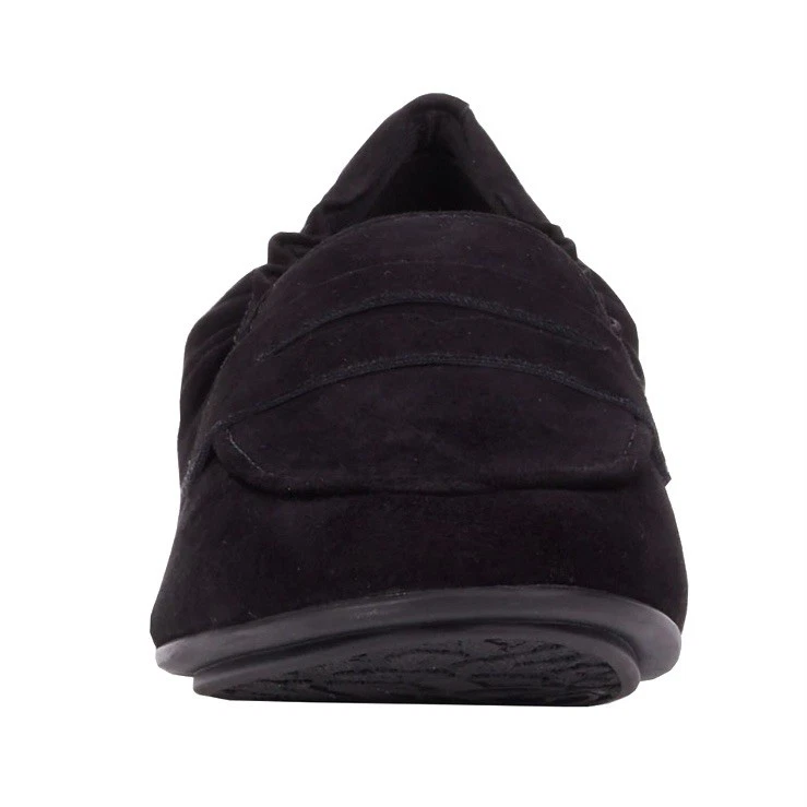 Ros Hommerson Trish Mujer Penny Mocasín Mula Sin Cordones Negro Gamuza Zapato Plano 8M Foto 3 de 4