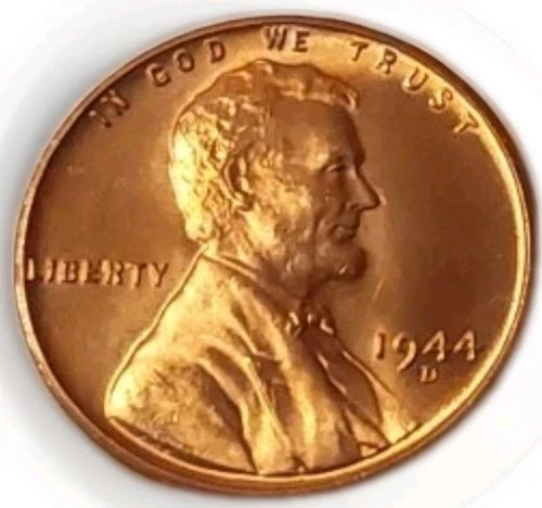 1944 D Lincoln Wheat Cent CHOICE BU UNC From OBW Bank Roll Beautiful RARE Penny