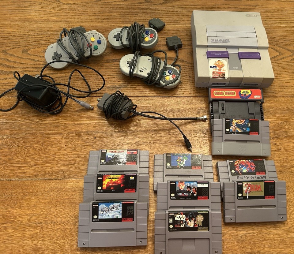 A complete, tested Super Nintendo bundle with games, controllers, and enhancer — the SNES never stops being cool.