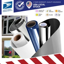 Self-adhesive One Way Privacy Window Mirror Film Sticker Heat UV Reflective Tint