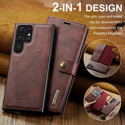 Detachable Card Wallet Leather Case For Samsung Galaxy S26 S25 S24 S23 Ultra FE