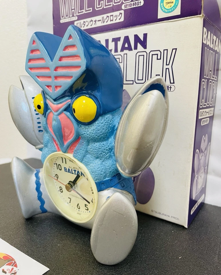 Alien Baltan Vintage Wall Clock Quartz Tsuburaya Pro Ultraman Tested OK with Box - Image 4 of 4