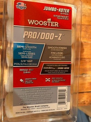 Wooster Pro/Doo-Z Jumbo-Koter 3/8'' Nap x 4.5 in Roller Cover 10pk RR502-4.5