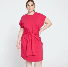 Universal Standard Misa Jersey Dress in Cerise Sz 4XS US XS NWT Hot Pink