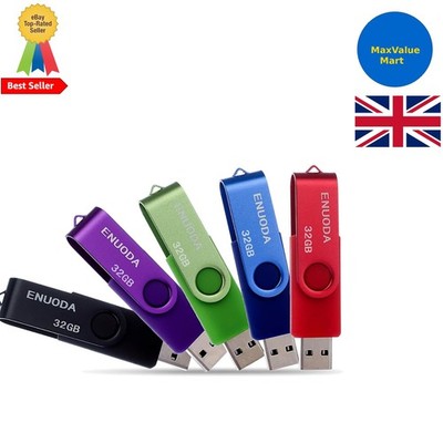 Vielseitiges 32GB USB-Stick-Set - 5er-Pack drehbares Design für einfache Datenübertragung