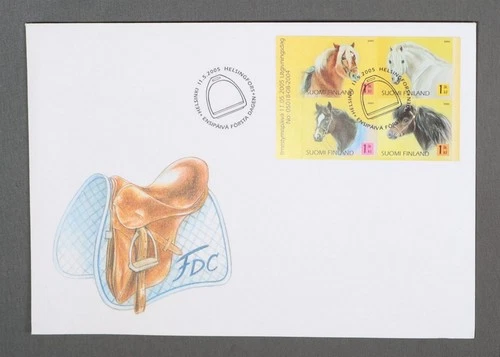 MayfairStamps Finland FDC 2005 Block Horses First Day Cover aax_14895
