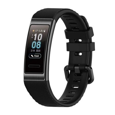 Silikon Armband Für Huawei Band 4 Pro / Band 3 / 3 Pro Uhrenarmbänder Schwarz