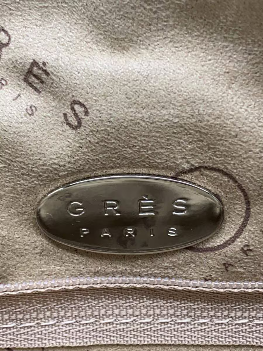 GRES Handbag Leather Black Plain - image 5