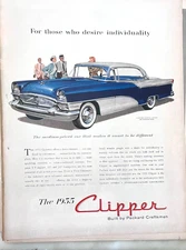1955 magazine ad for Packard Clipper Custom Constellation - individuality