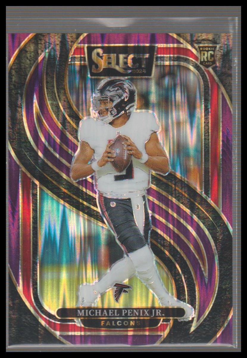 2024 Panini Select #110 Michael Penix Jr. Purple Prizm Shock #/360