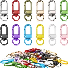 36 Pcs Colorful Metal Lobster Claw Clasps Swivel Lanyards Trigger Snap Hooks Str