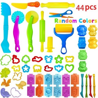 44pcs Playdough Tools Set Kids Letters Numbers Symbols Cutter DIY Clay Toy