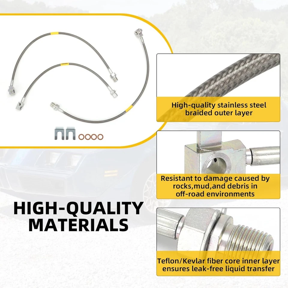 Stainless Steel Extended Brake Line For GMC Chevrolet C10 C20 K10 20 C25 C35 K35 - Image 4 of 4