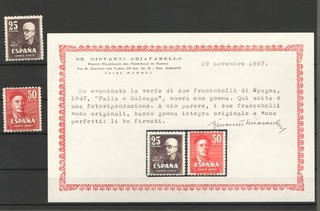 ESPAÑA 1947 MNH CON CERTIFICADO 13698