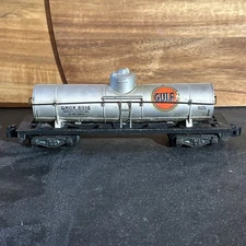 AMERICAN FLYER Knuckle Coupler 925 Silver GULF Single Dome TANK Freight CAR C-7 