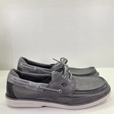 Sperry Men's 16 Surveyor 2 Eye Boat Shoes Gray Sts25150 Mixed Media Mesh Leather