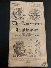 Vintage The American craftsman skilled trades International Union Booklet 1958
