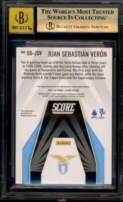 鹿12　JUAN SEBASTIAN VERON オートカード 2022-23 Panini Obsidian Autograph Auto Card : Juan Sebastian