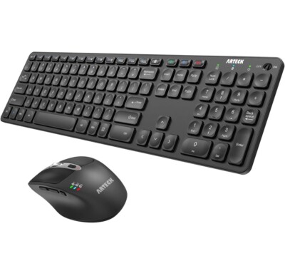 Arteck Multi-Device Blutooth Rechargeable Keyboard & Mouse Combo HB305-3MB167