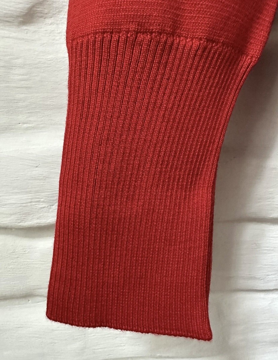 THOM BROWNE Milano Stitch Men's Cardigan 4-Bar Red Wool Size THOM BROWNE Milano Stitch Men's Cardigan 4-Bar Red Wool Size