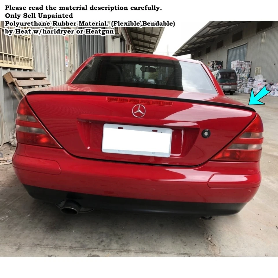 Flat Black 162S Rear Trunk Spoiler Wing Fits Mercedes Benz SLK R170 Convertible - Изображение 4 из 4
