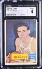 1957 TOPPS #59 AL BIANCHI CGC 4 VG/EX RC ROOKIE 3871