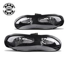 Headlight Assembly for 1998-2002 Chevy Camaro Z28 Z28 SS Black Housing LH+RH Set