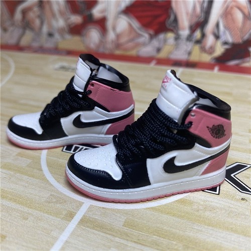 1/6 Sneaker Schuhe für 12" männliche weibliche Actionfigur Hot Toy Zubehör rosa - Bild 7 von 8