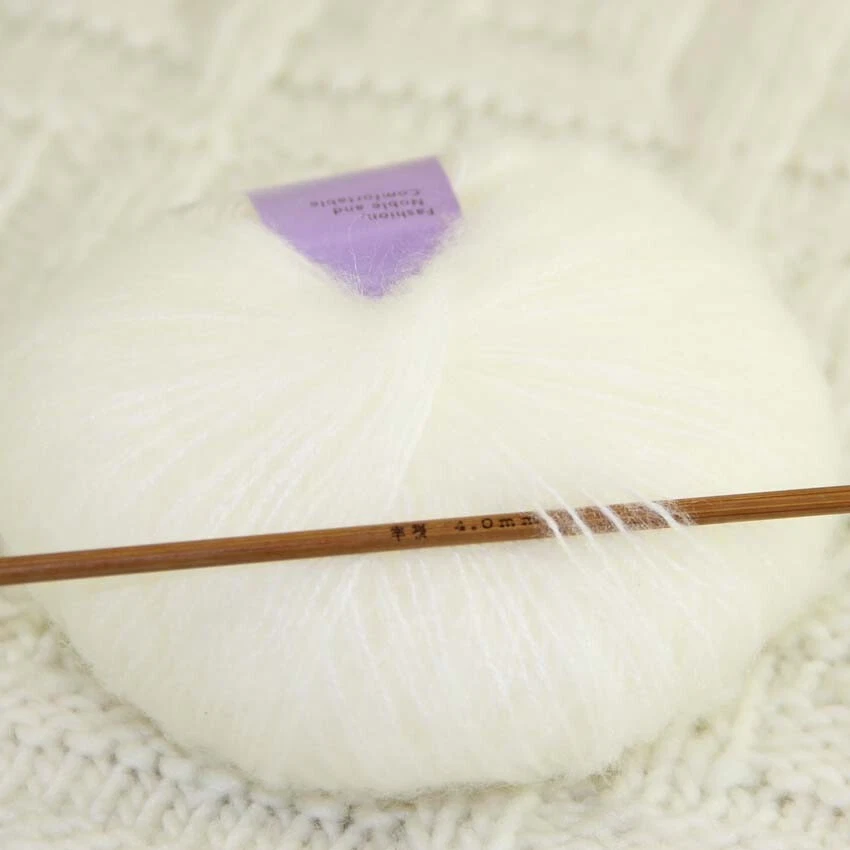 Venta Nuevo 8 BolasX25g Lujo Suave Mohair Cálido Envoltura Chal Tejido a Mano Hilo de Ganchillo 01 Foto 4 de 4