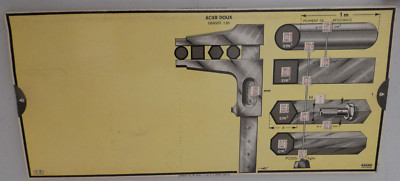 abacus slider omaro P12 hardened toles flat irons 1935, yellow