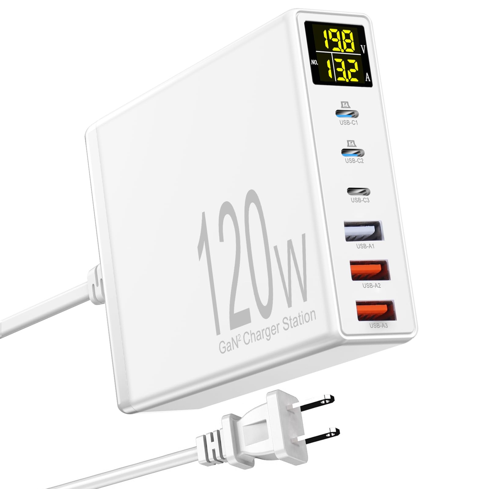 Charging Station, 120W Desktop Multi-Port Charger, PD66W, Compatible with Mul...-image