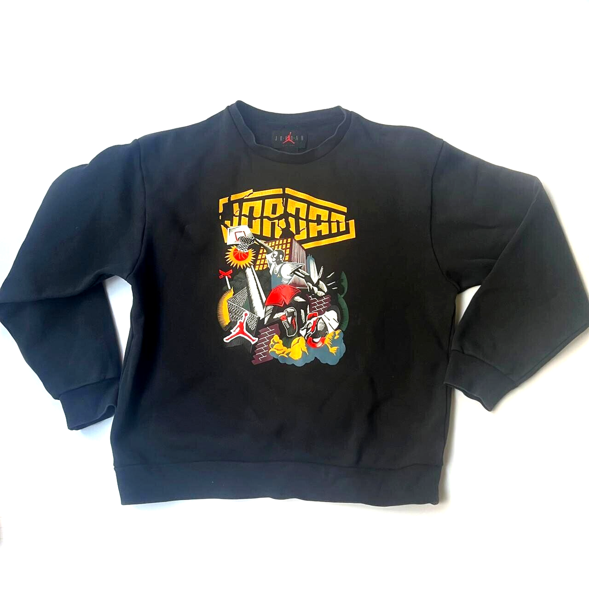 jordan dna fleece crew black