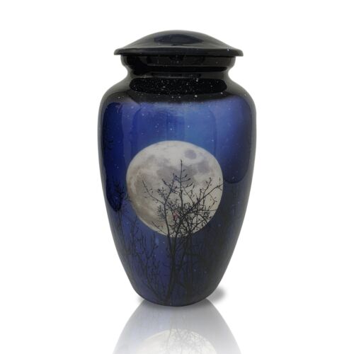 Urnes artisanales précieuses cendres de crémation arbre pleine lune pour décor humain adulte - Photo 1/4