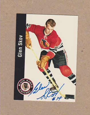 glen skov signed 1956 57 parkie missing link reprint card #23 chicago (dec) ebay glen skov signed 1956
