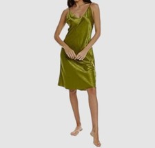  130 Natori Women's Green Infinity Jacquard Slip Dress Nightgown Size X-Small
