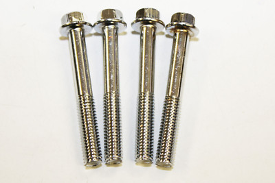 M6 Stahl Chrom Flansch Sechskantschrauben (4er Pack)