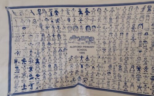 TEXTILE VINTAGE INSOLITE ALDFORD ÉCOLE PRIMAIRE 1995 LIN ÉLÈVES - Photo 1 sur 1