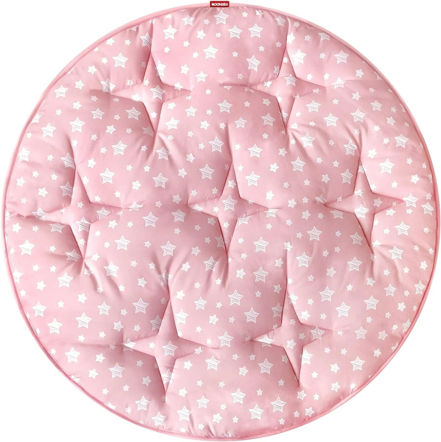 Round Kid Play Tent Mat D=40" Soft Crawling Non Slip Padded Play Mat Girls Pink