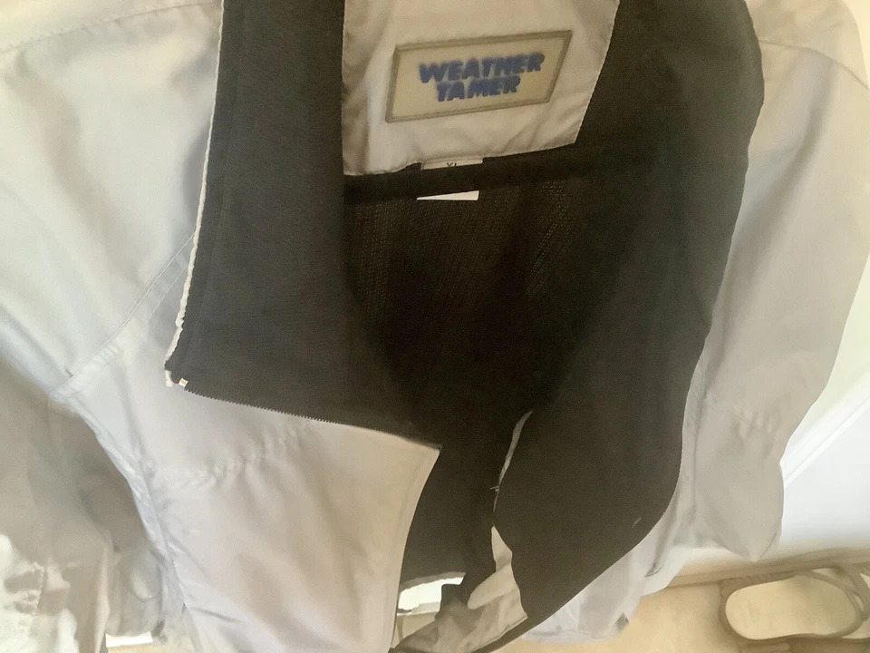 Chaqueta domadora de clima para hombre extra grande gris cremallera completa resistente a la intemperie rompevientos Foto 3 de 4