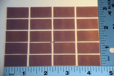 0303.50 - 20 OPALESCENT DUSTY LILAC 1/2" x 1" THIN BULLSEYE GLASS 90 COE