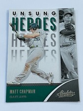 2021 Panini Absolute Baseball Unsung Heroes - Matt Chapman - Oakland Athletics